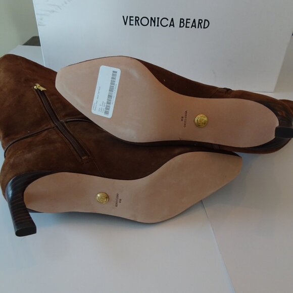 Veronica Beard Women's Kenzie Cedar Suede Mid Tall Boots Sz 8 NIB 798 - Picture 8 of 9
